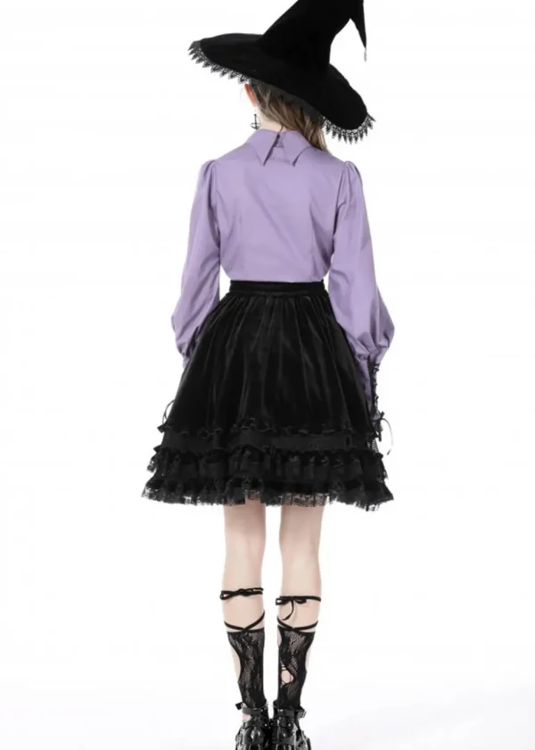 Dark In Love Witch Blouse Purple