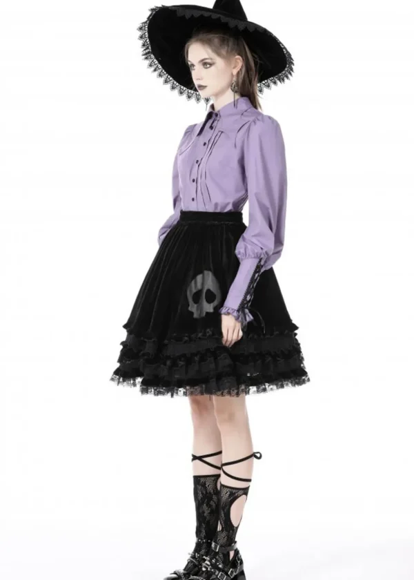 Dark In Love Witch Blouse Purple