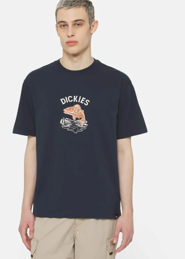 Dickies Men Dumfries Fish T-Shirt Darknavy