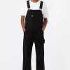 Dickies Men's Canvas Bib Dungarees Black