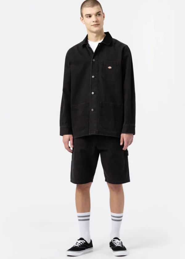 Dickies Men's Duck Canvas Shorts Stonewash Black