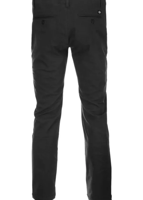 Dickies Mens Kerman Skinny Fit Chino Trousers Black