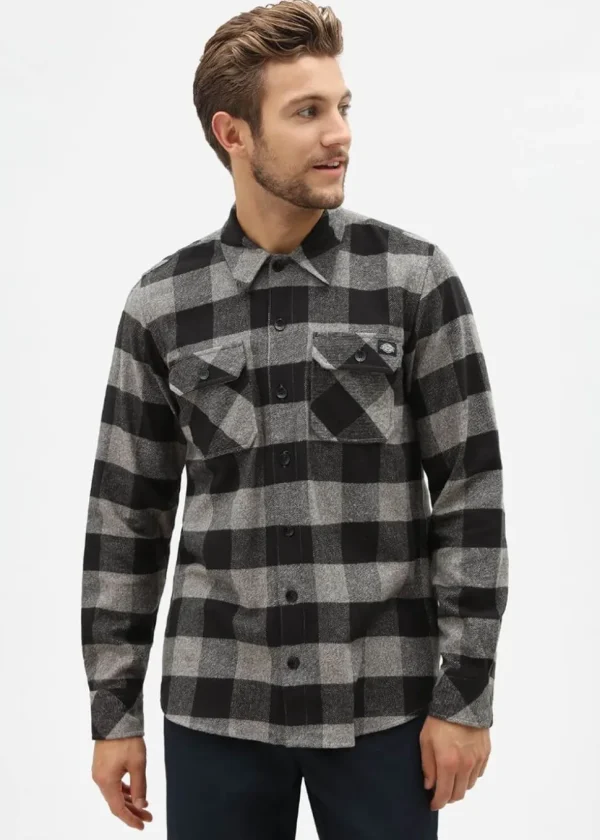 Dickies Men's Sacramento Flannel Shirt Gray