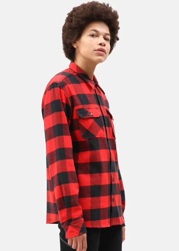Dickies Men's Sacramento Flannel Shirt Red