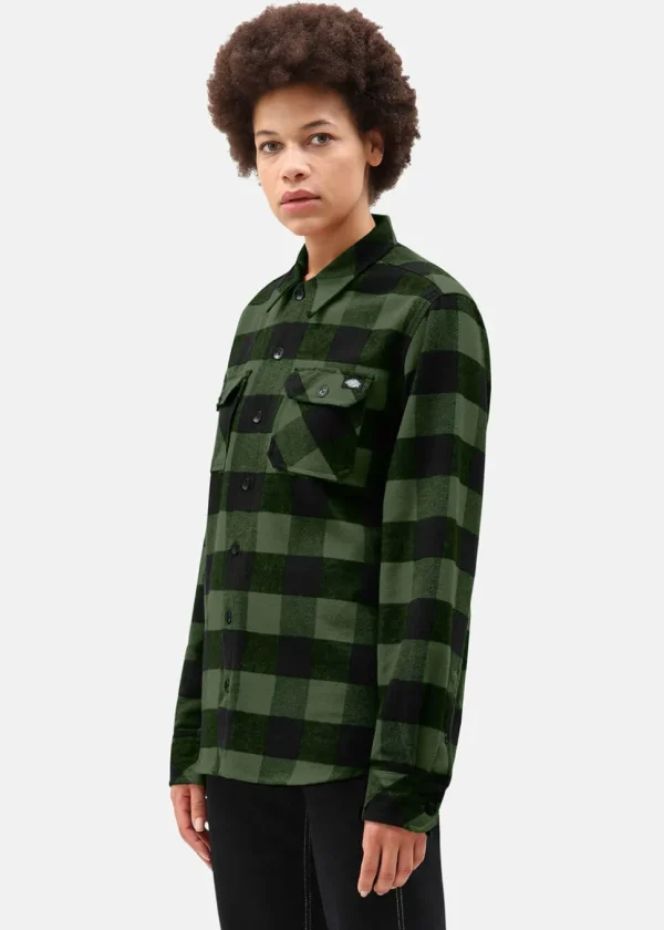 Dickies Mens Sacramento Flannel Shirt Pine Green