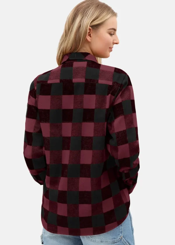 Dickies Mens Sacramento Flannel Shirt Maroon