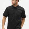 Dickies Mens Short Sleeve Work Shirt Black
