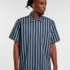 Dickies Multi Stripe Shirt Stormy Weather Blue