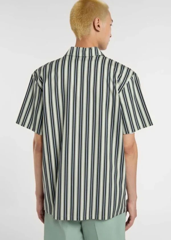 Dickies Multi Stripe Shirt Iceberg Green