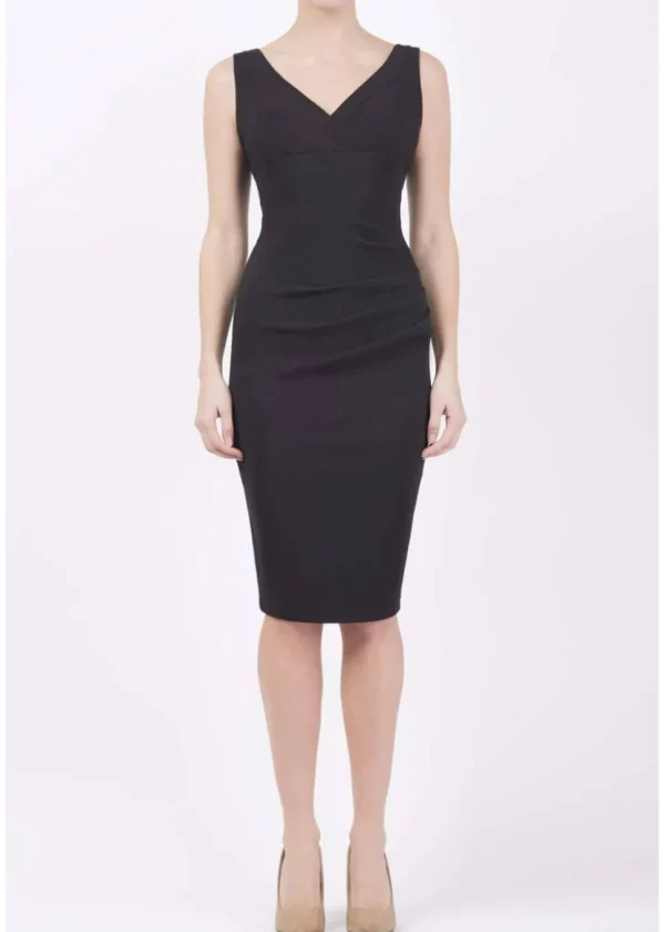 Diva Catwalk Banbury 50's Pencil Dress Black