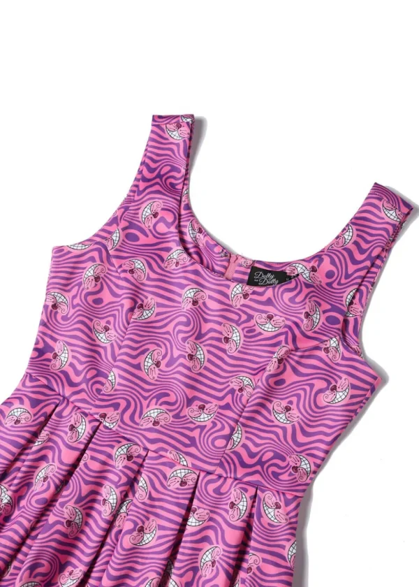 Dolly & Dotty Amanda Cheshire Cat 50's Swing Dress Pink