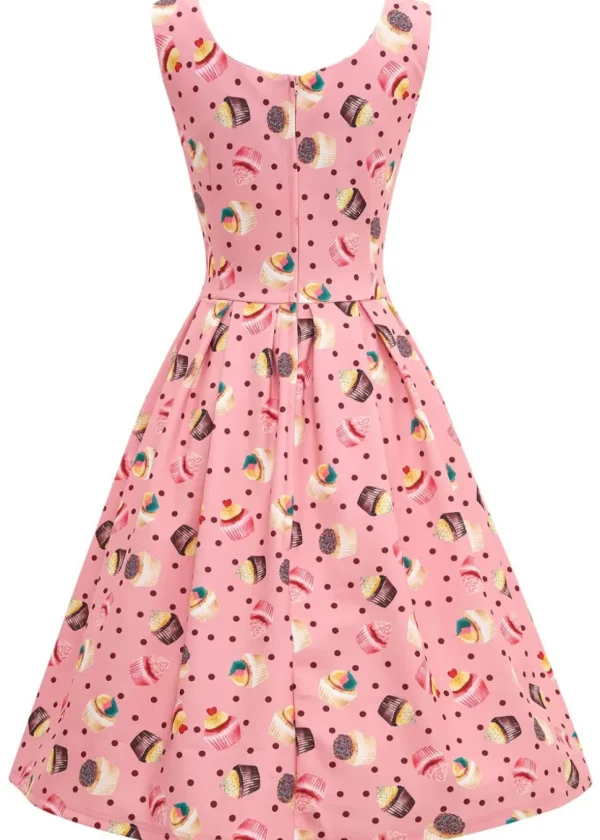Dolly & Dotty Amanda Cupcake 50's Swing Dress Pink