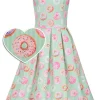 Dolly & Dotty Amanda Donut Tea 50's Swing Dress Mint