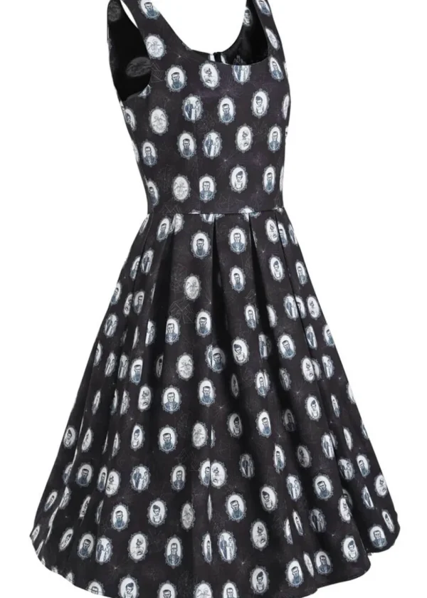Dolly & Dotty Amanda Frankenstein Monster 50's Swing Dress Black