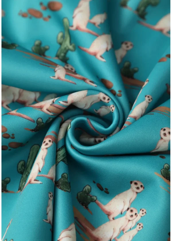 Dolly & Dotty Amanda Meerkat 50's Swing Dress Turquoise