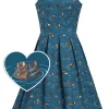 Dolly & Dotty Amanda Otter Family 50's Swing Dress in Blue