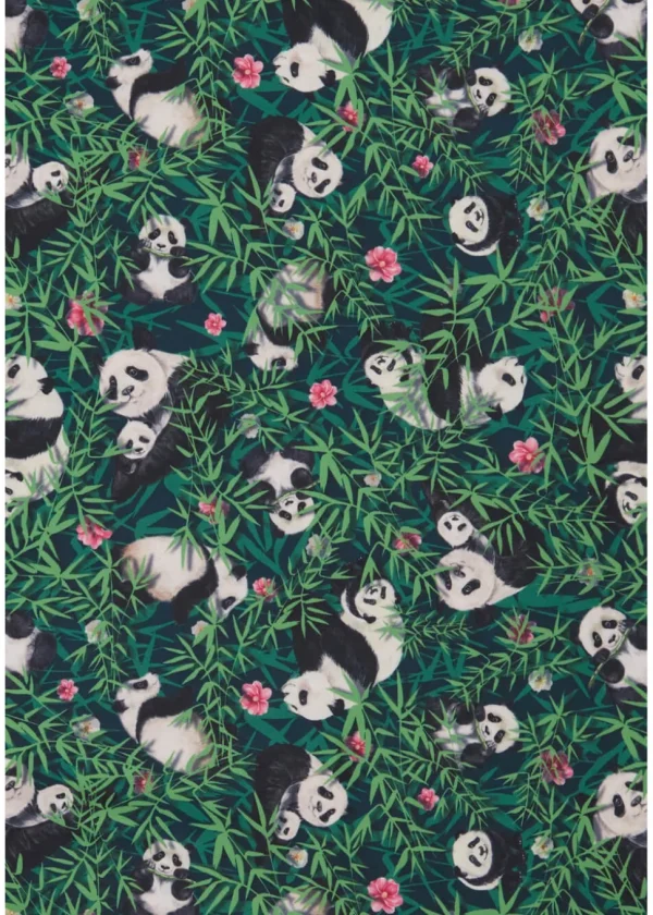 Dolly & Dotty Amanda Panda Bamboo Forest 50's Swing Dress Green