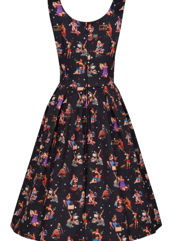 Dolly & Dotty Amanda Pin-Ups Girls 50's Swing Dress Black