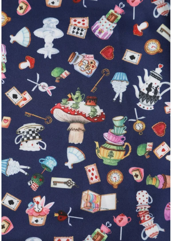 Dolly & Dotty Amanda Wonderland 50's Swing Dress Navy
