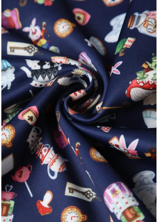 Dolly & Dotty Amanda Wonderland 50's Swing Dress Navy