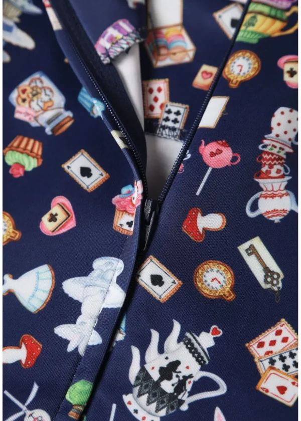 Dolly & Dotty Amanda Wonderland 50's Swing Dress Navy