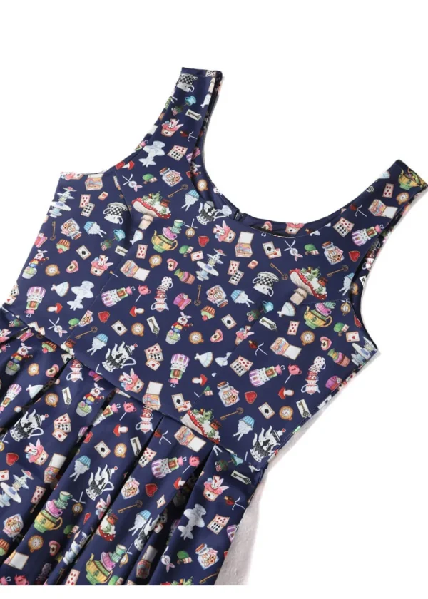 Dolly & Dotty Amanda Wonderland 50's Swing Dress Navy