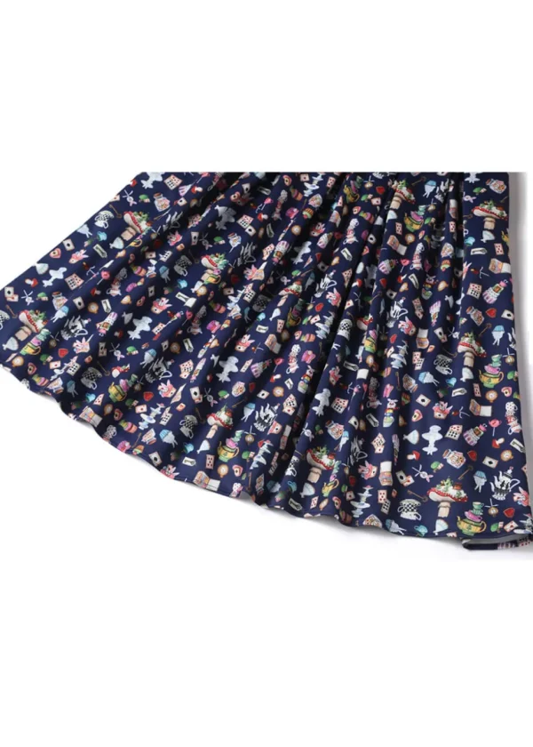 Dolly & Dotty Amanda Wonderland 50's Swing Dress Navy