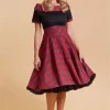 Dolly & Dotty Darlene Tartan 50's Swing Dress Red