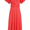Dolly & Dotty Donna Polkadot 40's Dress Red White