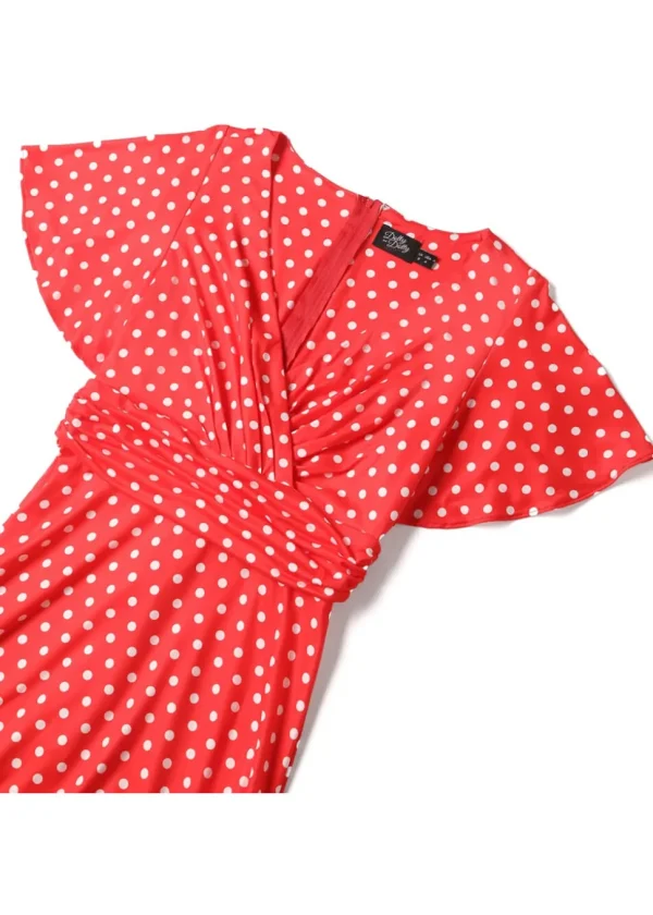 Dolly & Dotty Donna Polkadot 40's Dress Red White
