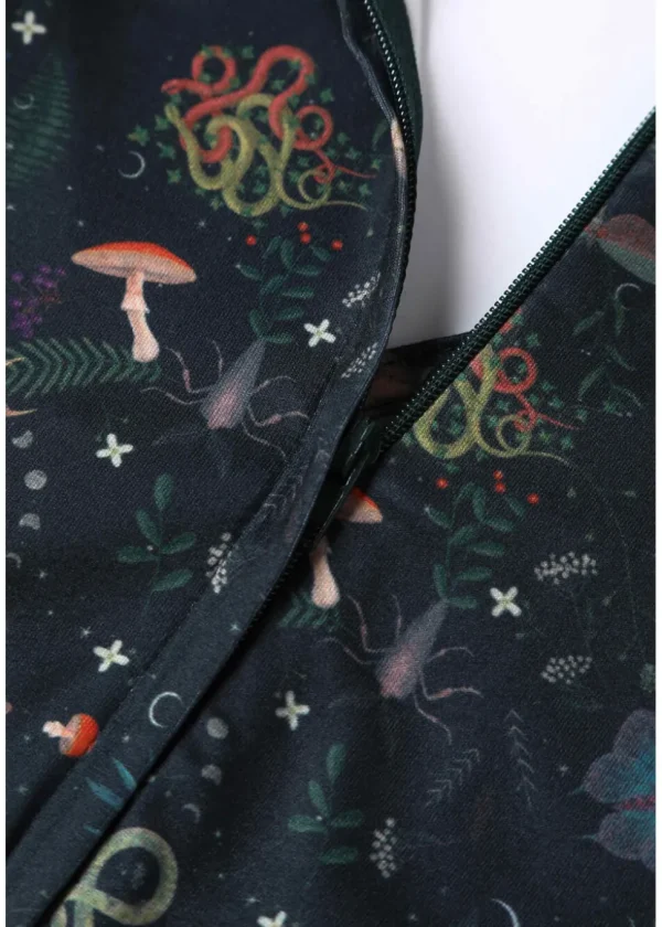 Dolly & Dotty Julia Mystic Flared Dress Dark Green