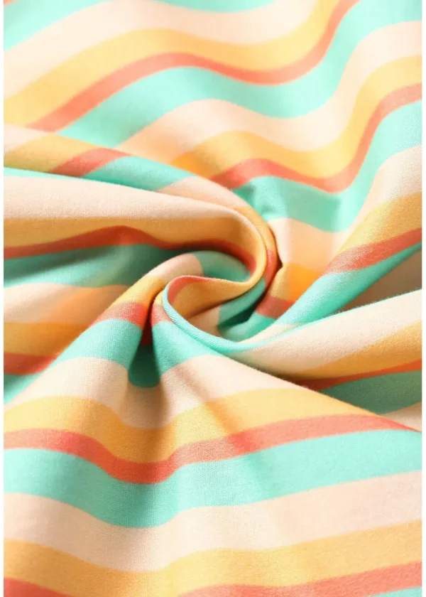 Dolly & Dotty Maverick Striped 50's Swing Dress Yellow