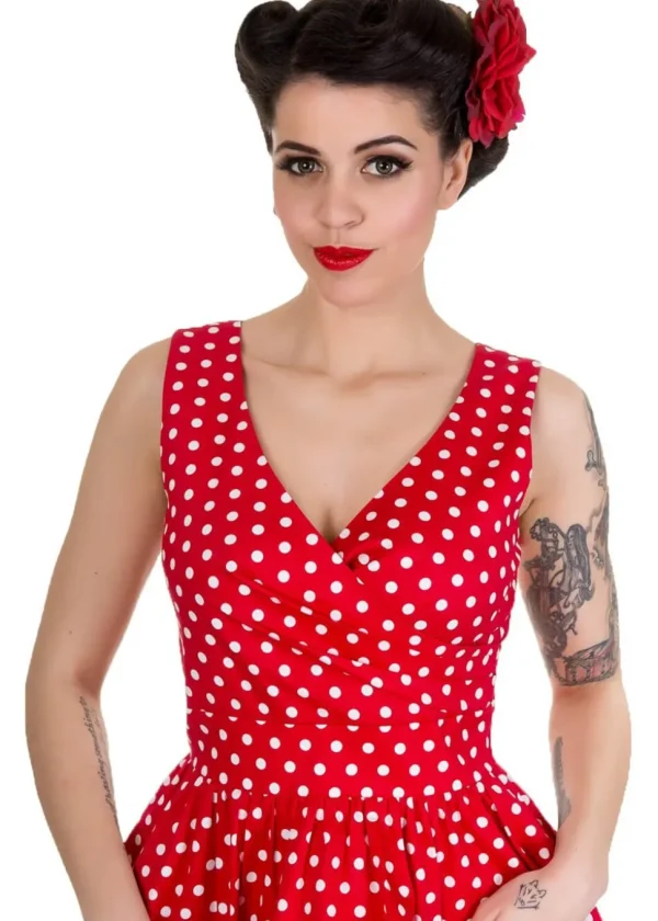 Dolly & Dotty May Polkadot 50's Swing Dress Red