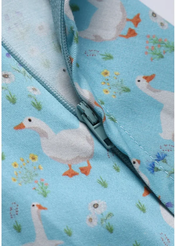 Dolly & Dotty Penelope Duck Farm 50's Swing Dress Light Blue