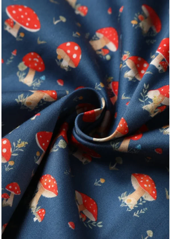 Dolly & Dotty Penelope Mushroom 50's Swing Dress Blue