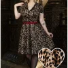Dolly & Dotty Penelope Rockabilly 50's Swing Dress Leopard