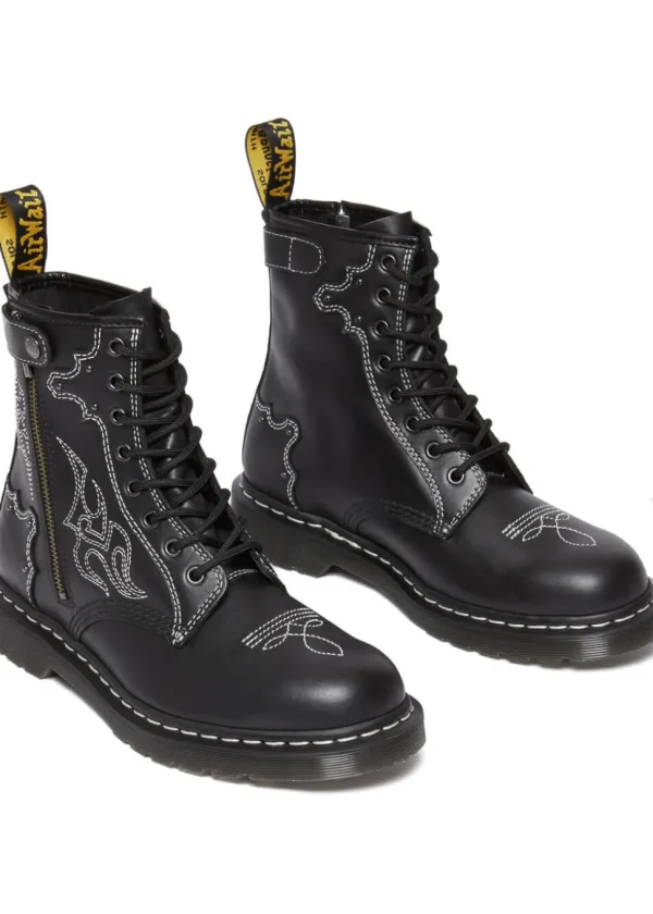 Dr. Martens 1460 Gothic Americana Wanama Leather Boots Black