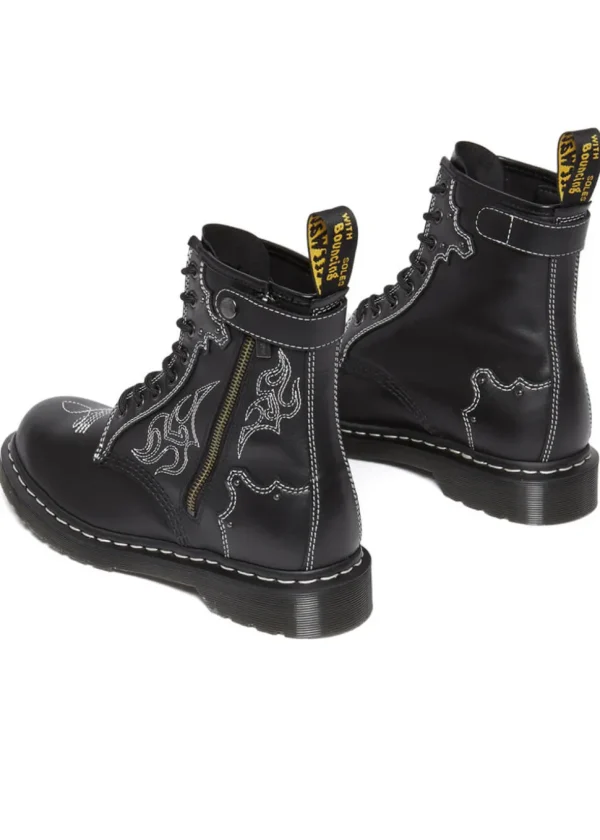Dr. Martens 1460 Gothic Americana Wanama Leather Boots Black
