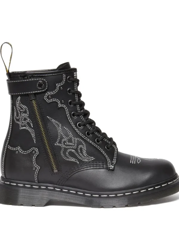 Dr. Martens 1460 Gothic Americana Wanama Leather Boots Black