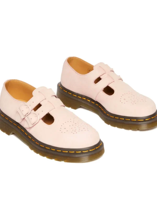 Dr. Martens 8065 Leather Mary Janes Shoes Powder Pink