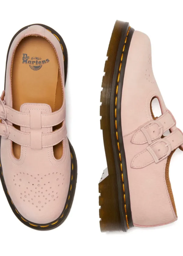 Dr. Martens 8065 Leather Mary Janes Shoes Powder Pink