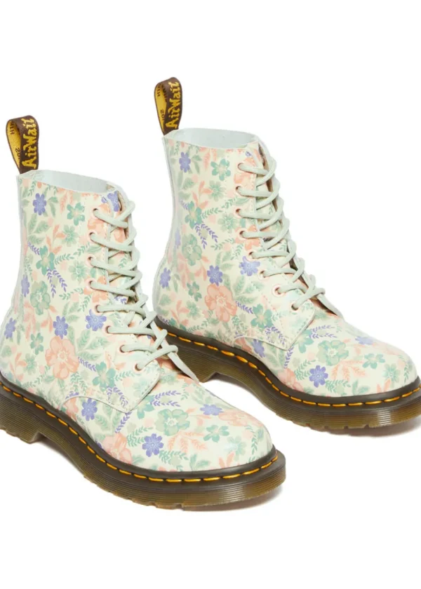 Dr. Martens 1460 Pascal Cloud Floral Leather Boots Cream