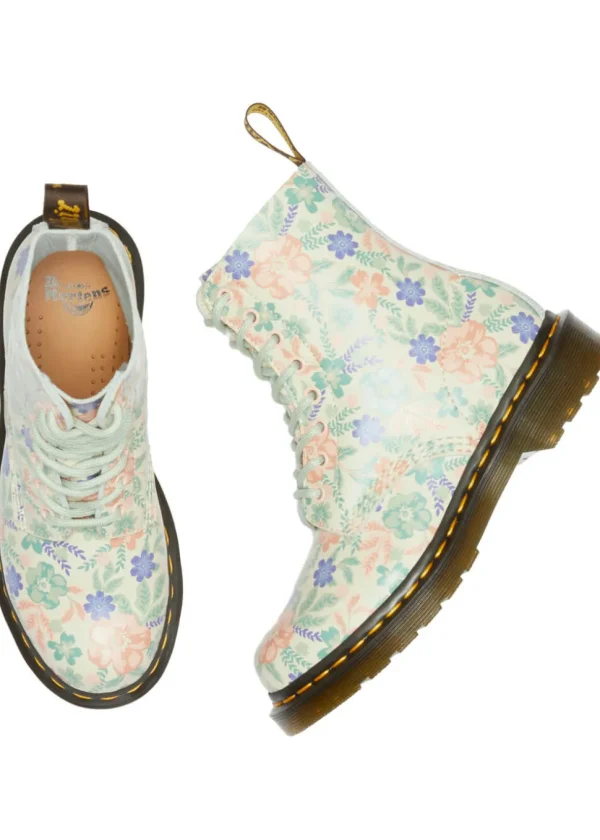 Dr. Martens 1460 Pascal Cloud Floral Leather Boots Cream