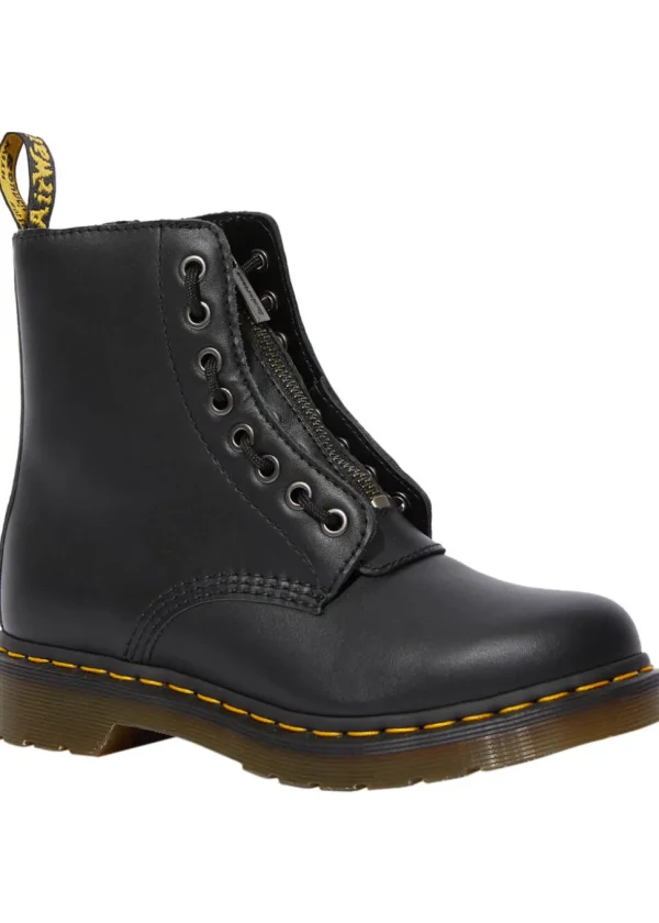 Dr. Martens 1460 Pascal Front Zip Nappa Boots Black
