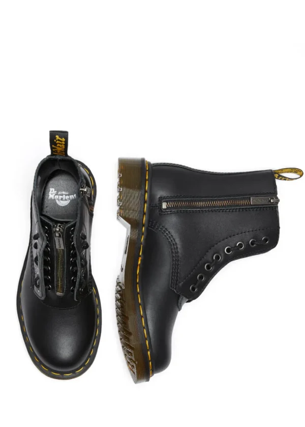 Dr. Martens 1460 Pascal Front Zip Nappa Boots Black