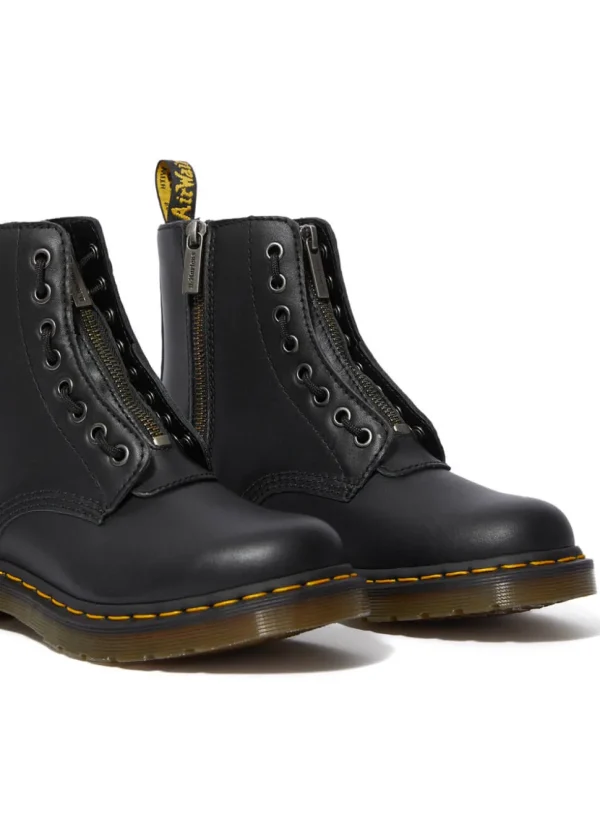Dr. Martens 1460 Pascal Front Zip Nappa Boots Black