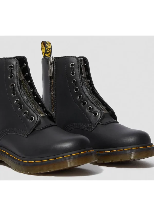 Dr. Martens 1460 Pascal Front Zip Nappa Boots Black