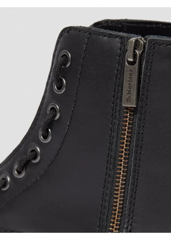 Dr. Martens 1460 Pascal Front Zip Nappa Boots Black