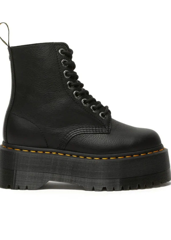 Dr. Martens 1460 Pascal Max Pisa Soft Leather Platform Boots Black