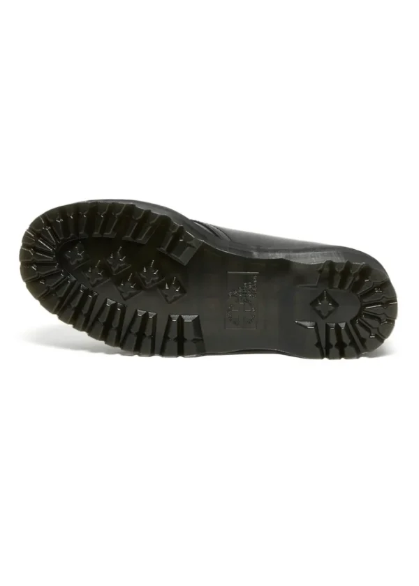 Dr. Martens 1461 Quad Polished Smooth Leather Platform Shoes Black